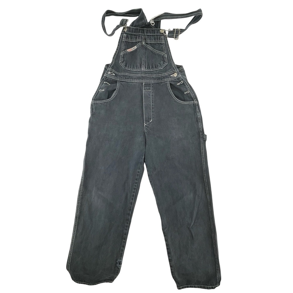 London London Women Overalls Carpenter Black Denim Vintage 1990s Medium